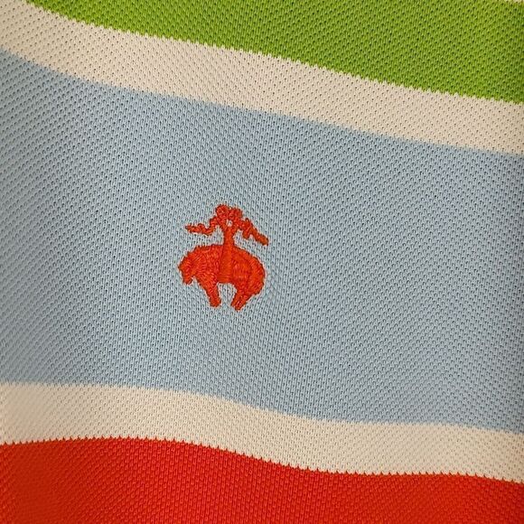 Brooks Brothers Striped Original Fit Preppy Performance Polo Shirt Size XL - Picture 9 of 12